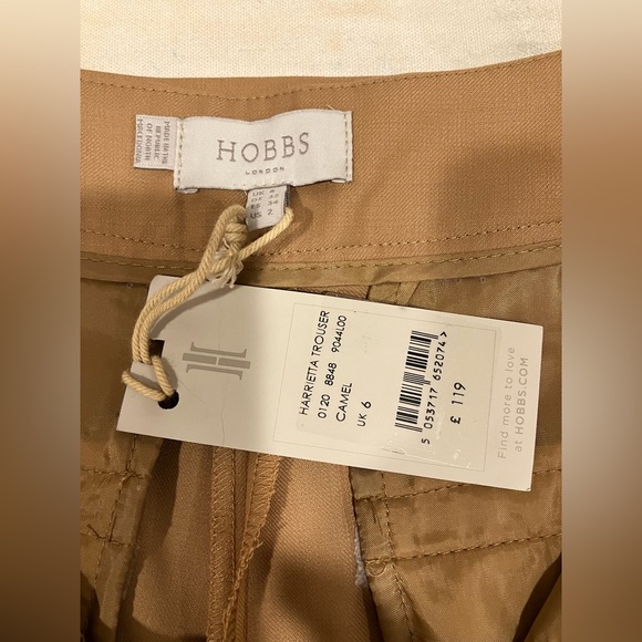 NWT Hobbs of London Cropped Harrietta Camel Trousers - Picture 5 of 7